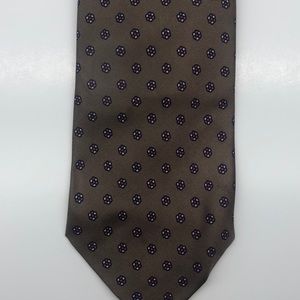 Vintage Christian Dior Geometric Brown Skinny Tie